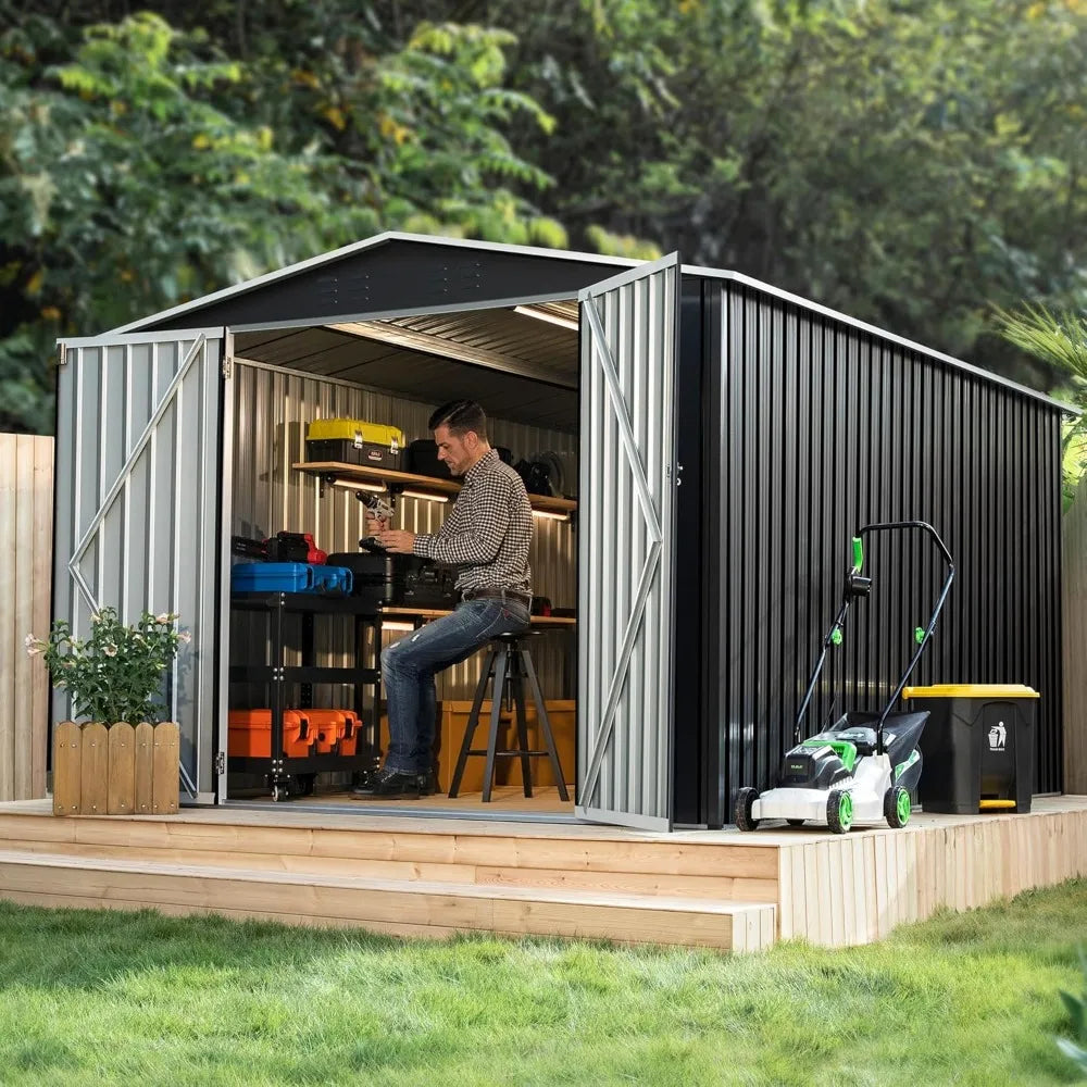 Metal Outdoor Storage Shed for Backyard Organization
