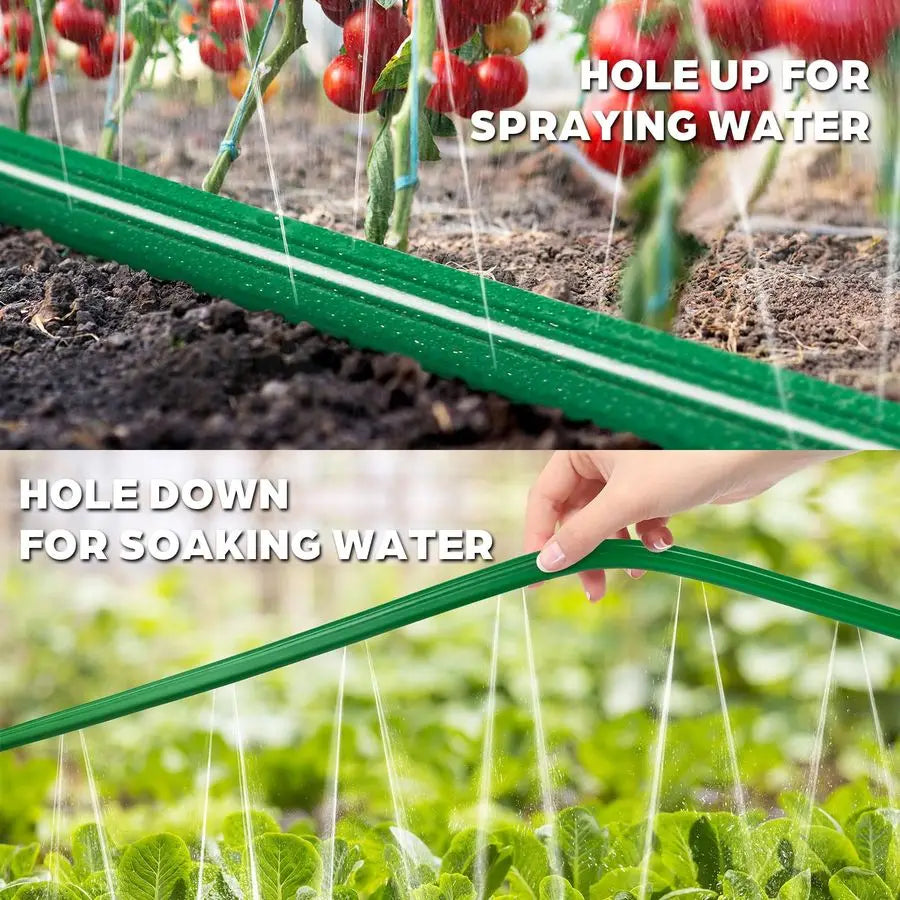 Sprinkler Hose with Holes 100FT 50FTx2pack, Heavy Duty Watering Garden Hose, HighEfficiency Sprinklers System for Lawn and Garde
