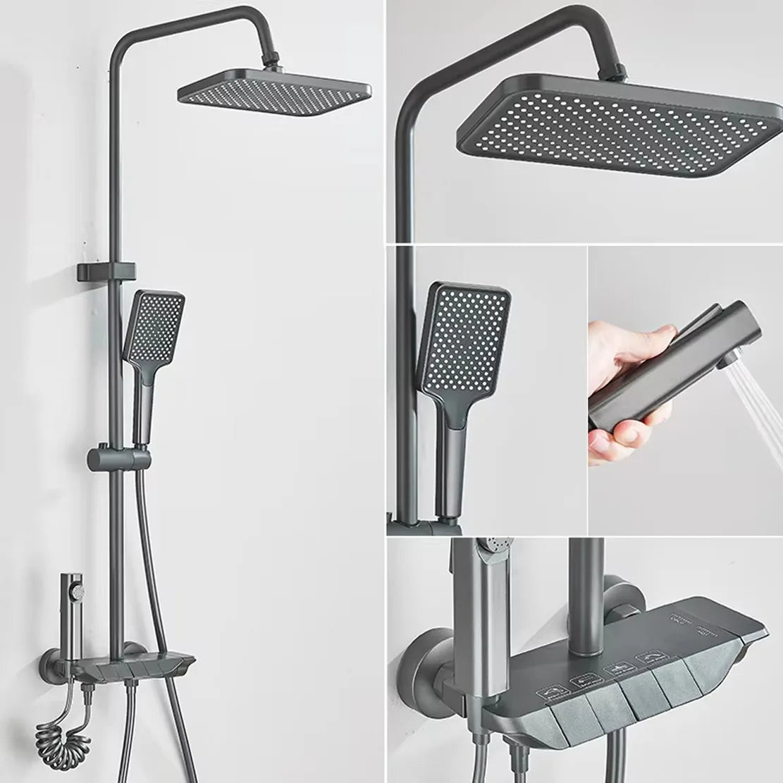 Suguword Four Outlet Bathroom Faucet Set With Bidet Bath System
