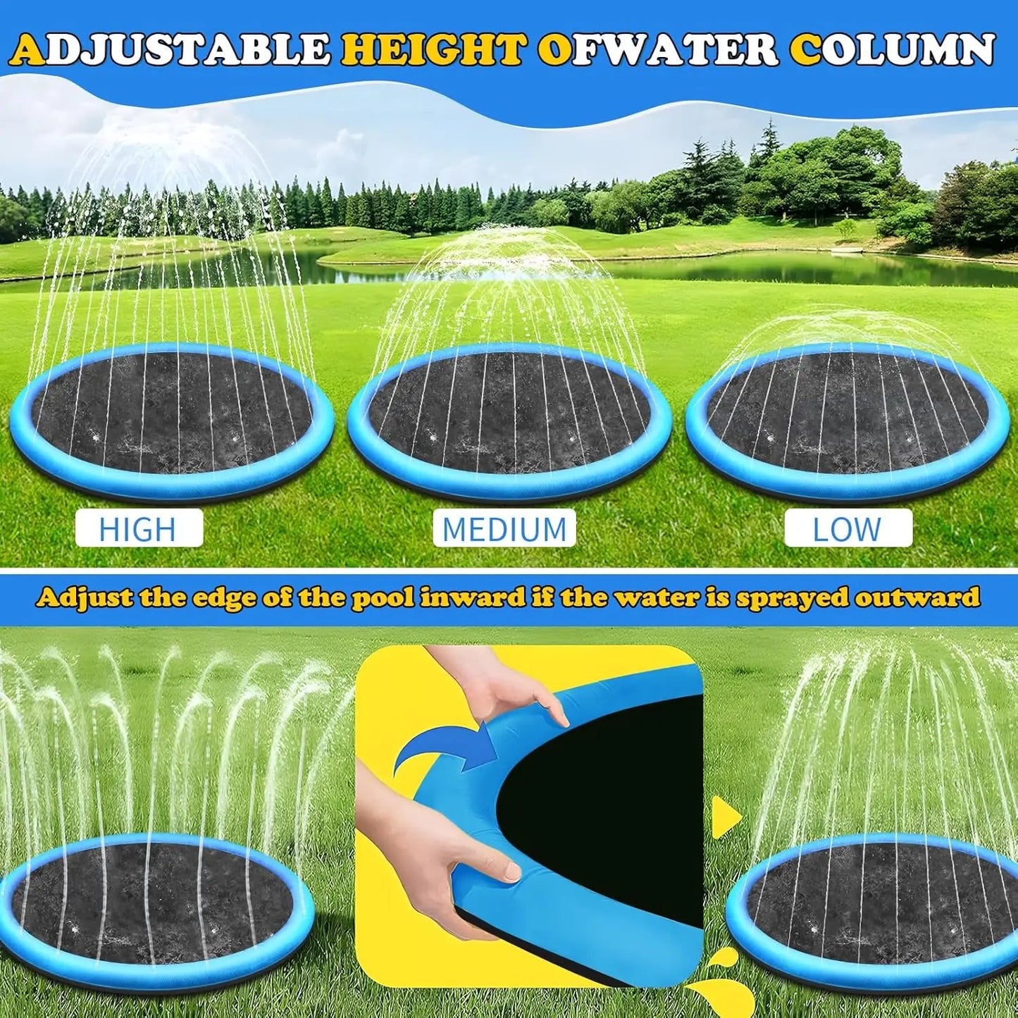 Non Slip Splash Pad For Kids And Dogs Thick Texture