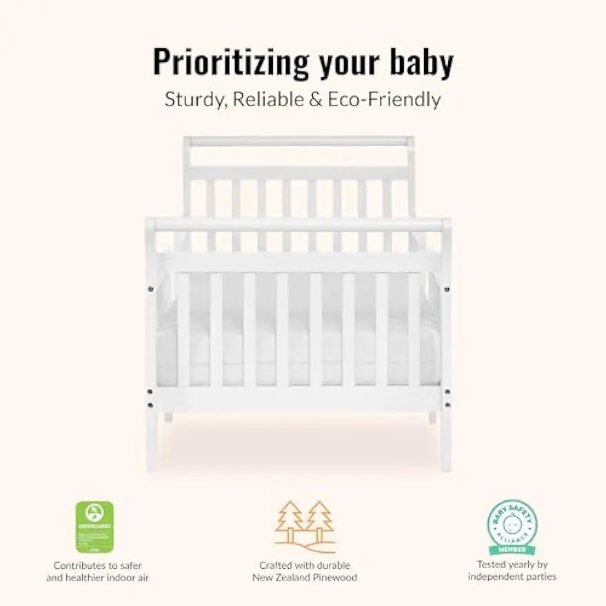 3-In-1 Convertible Toddler Bed With Safety Rails For Comfort