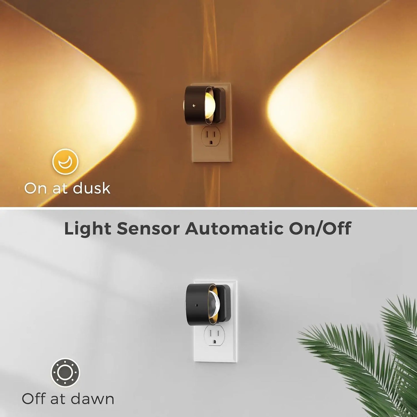 LED Night Light Projector With Dusk-to-Dawn Sensor