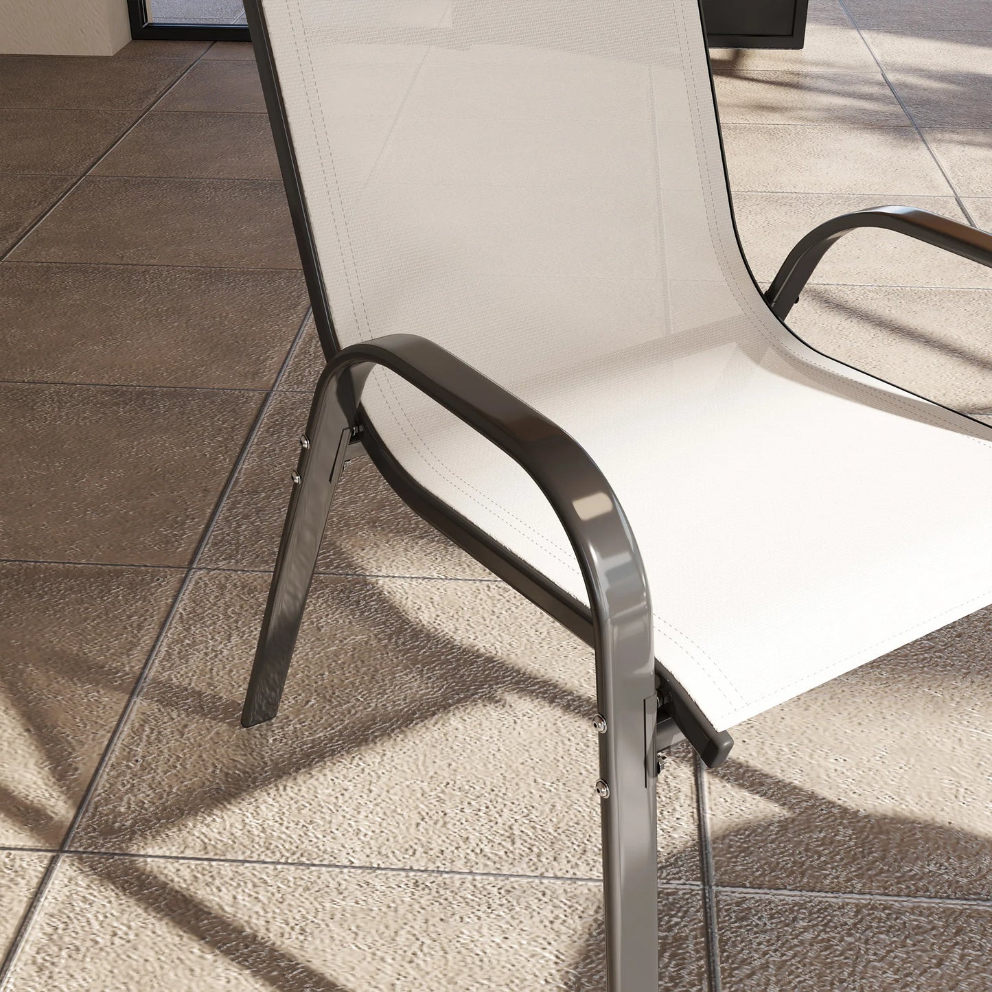Durable Stackable Outdoor Patio Dining Chairs Set Of 4