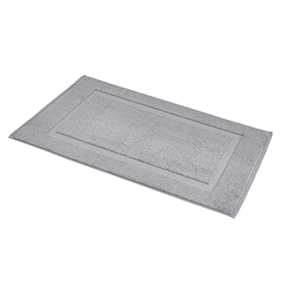 Banded Bathroom Bath Rug Mat, Machine Washable Cotton