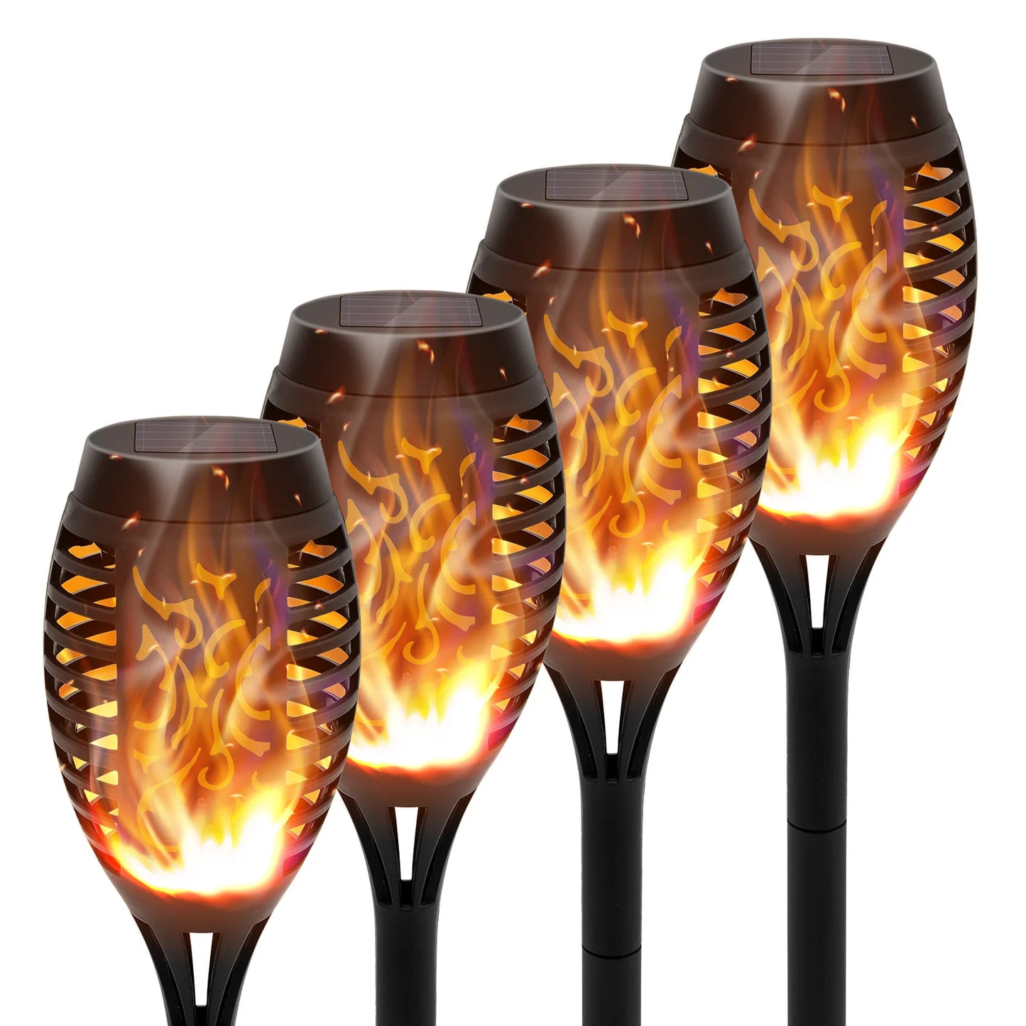 Solar Flame Torch Led Lights for Outdoor Lawn Pathway Decoration