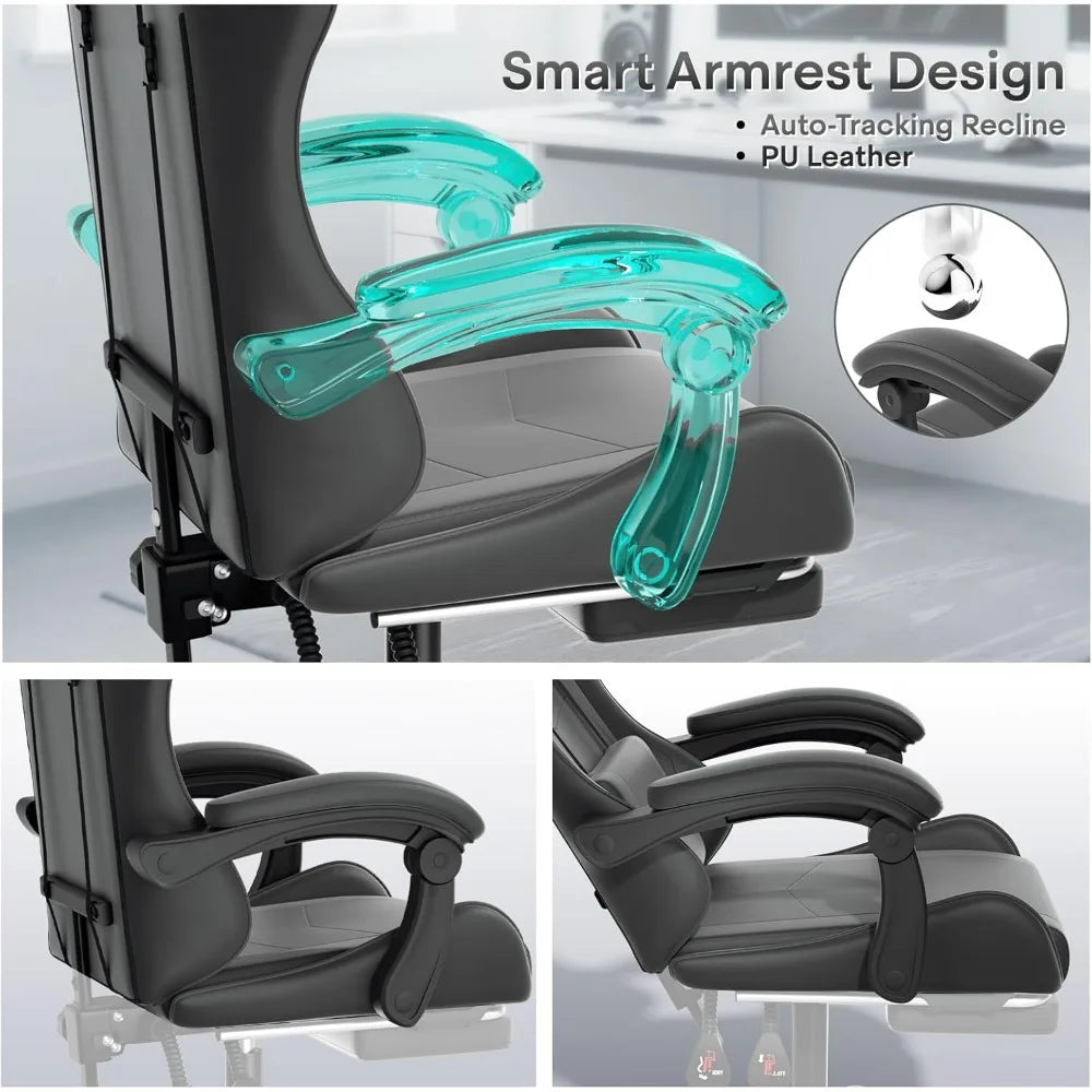 Athena Collection Carbon Fiber Gaming Chair With Ergonomic Support