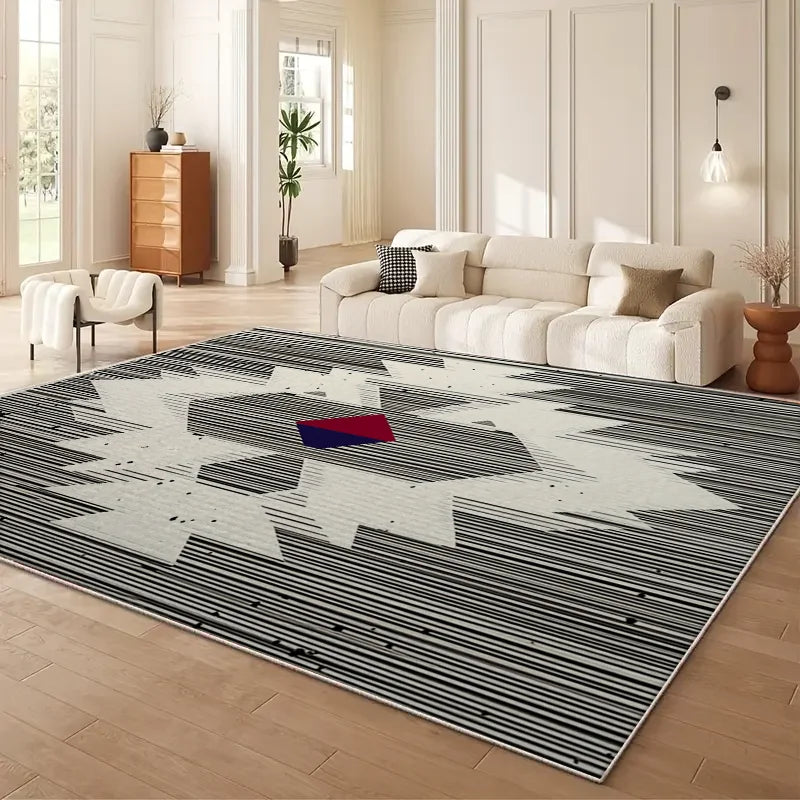 VIKAMA Moroccan Geometry Area Rug Anti Slip Living Room