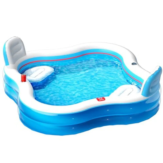 Inflatable Family Pool With Two Seats And Backrests