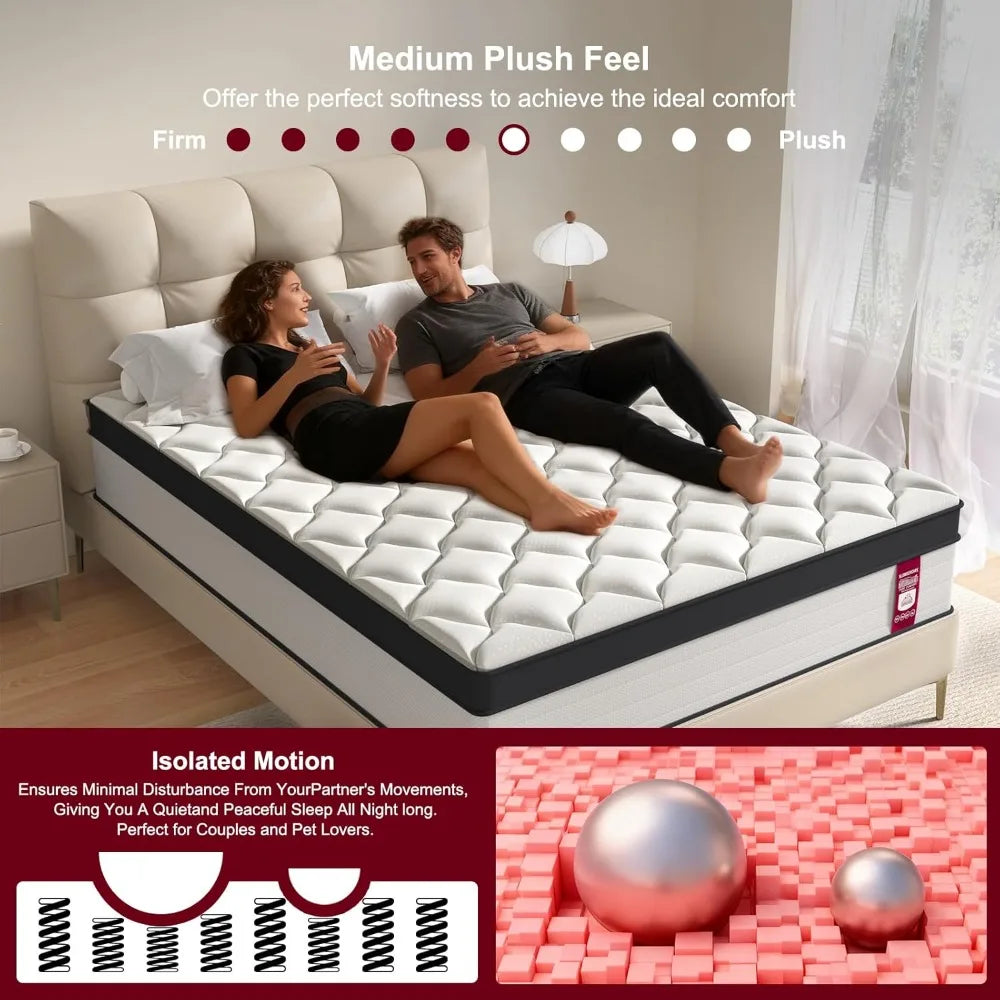 Mattress In A Box Memory Foam Hybrid With Pocket Springs