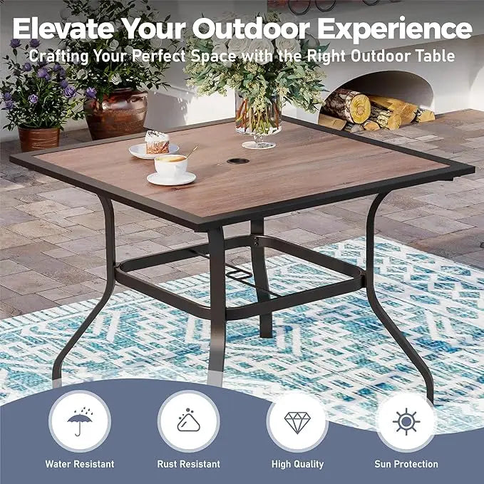 Patio Dining Set For Outdoor Use With Table And Chairs