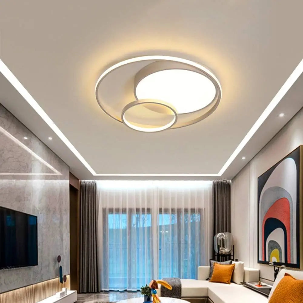 Three Rings LED Flush Mount Ceiling Light Chandelier Living Room