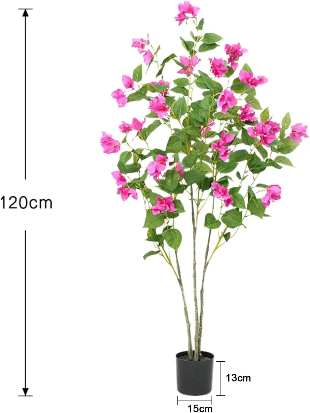TWISTER.CK Bougainvillea Flower Tree Real Touch Silk Faux Plant Decor