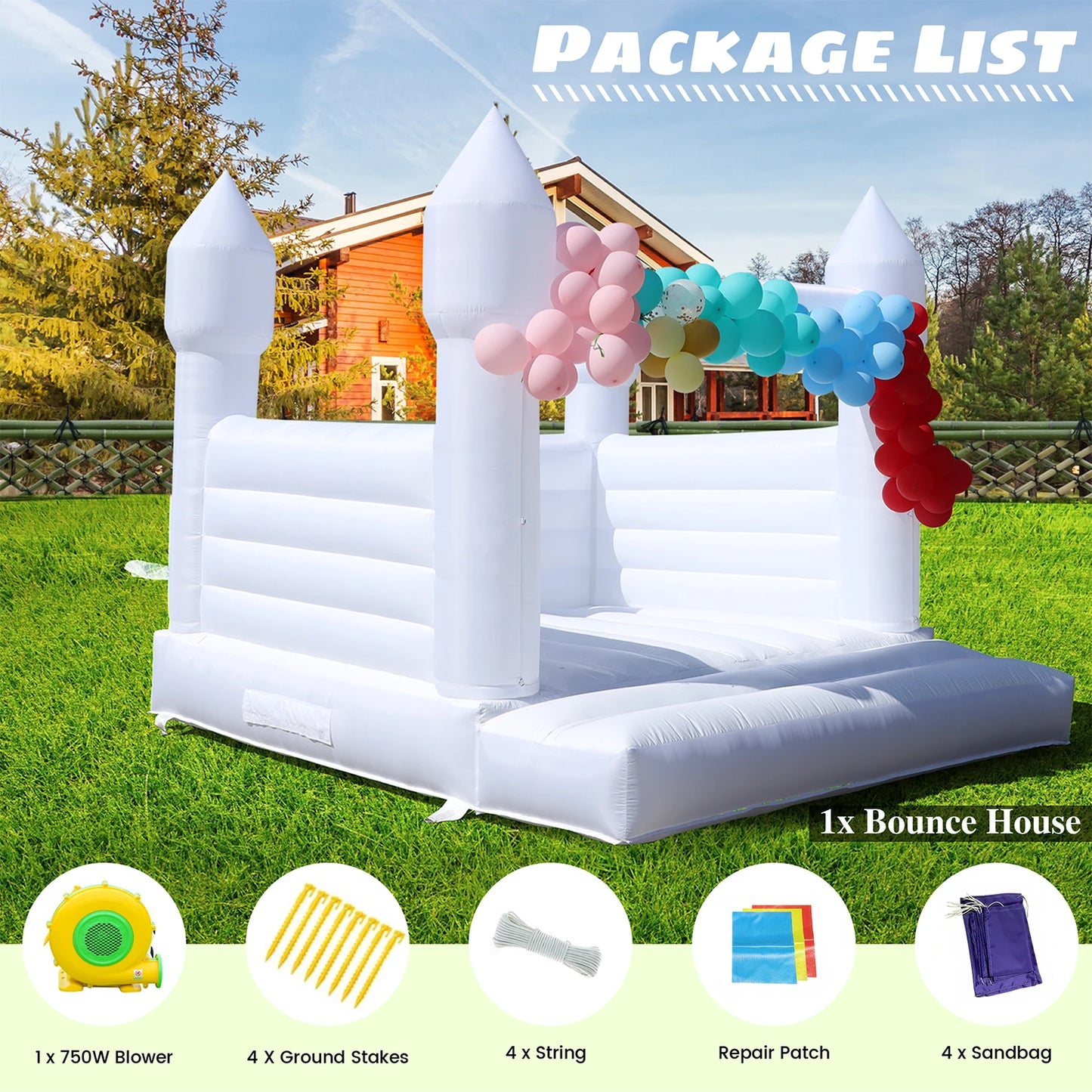 RTS Inflatable Giant Bounce House Castle for Wedding Parties