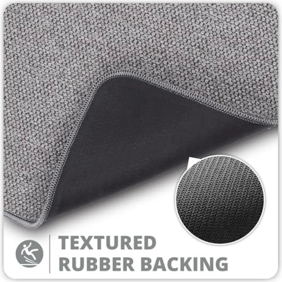 Quick Dry Machine Washable Non Slip Rubber Bathroom Bath Mat