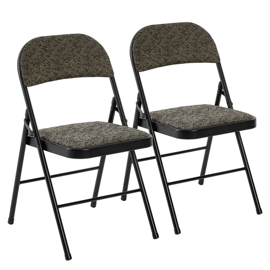 Mqc Foldable Padded Fabric Office Chair With Metal Frame