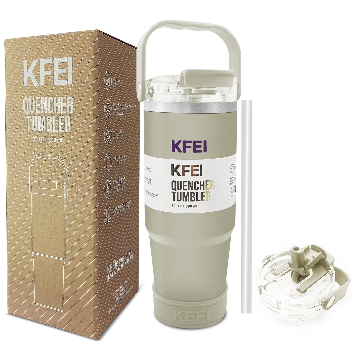 Double Wall Insulated Stainless Steel Tumbler With Lid And Straw