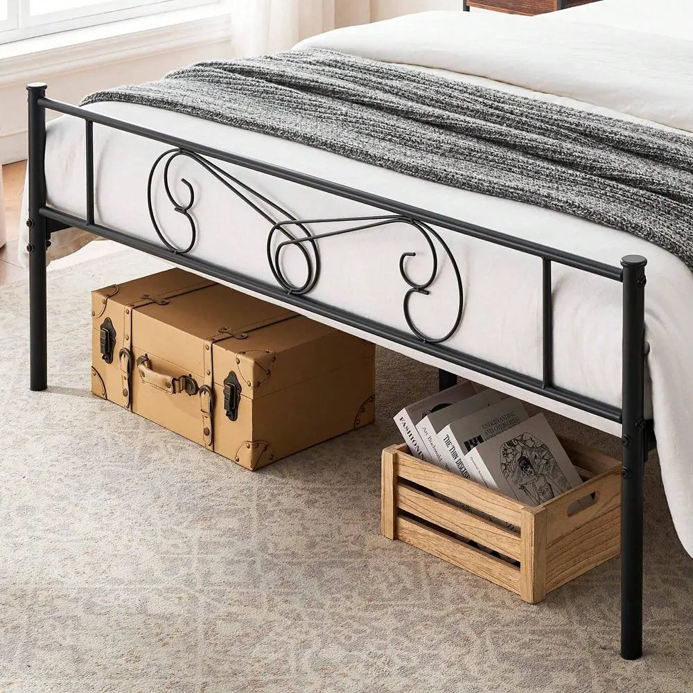 XMSJ Metal Platform Bed Frame With Headboard And Footboard