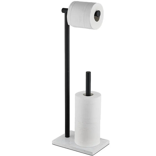 Free Standing Toilet Paper Holder With Marble Base Stainless Steel