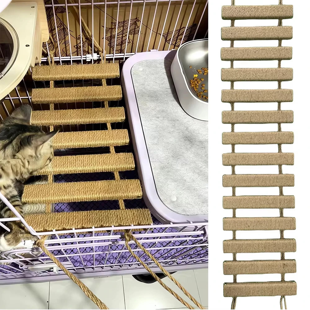 Cat Bridge DIY Scratching Ladder For Cage And Tree Furniture