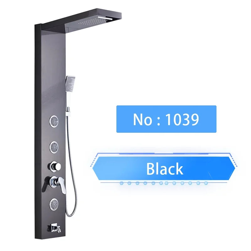 Shinesia LED Shower Panel With Waterfall Rainfall And Massage Jets