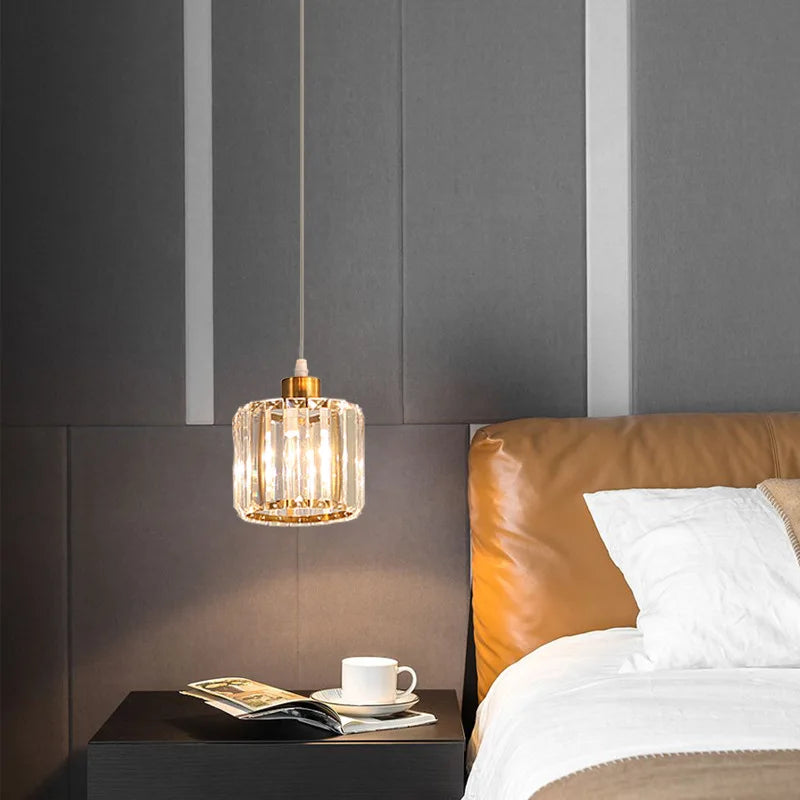 VETRULUS Modern K9 Crystal Pendant Ceiling Lamp for Living Rooms
